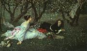 James Tissot Le Printemps (Spring) oil painting on canvas